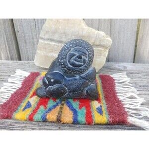 Vintage Inuit Fisherman Soapstone Figurine